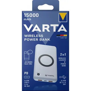 Varta Wireless Power Bank 15000 mAh weiß