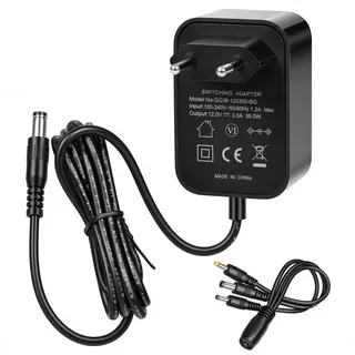 12V 3A 36W Netzteil Netzadapter Ladegerät für DVR NVR LED Video Überwachung | Kameras Adapter Power Supply Charger Stecker AC-DC Adapter Steckernetzteil Transformateur Transformator