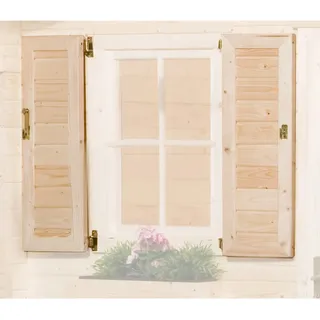 Weka Fensterladen 2-seitig für Fenster 69 x 91 cm Beige
