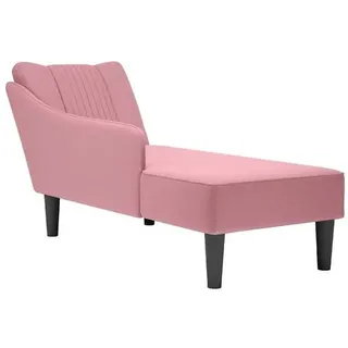 vidaXL Chaiselongue mit Rechter Armlehne Rosa Samt