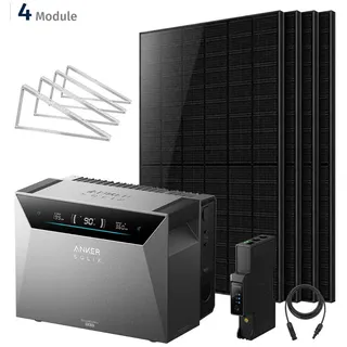 ALLDREI Balkonkraftwerk mit Speicher Anker SOLIX Solarbank 4 E5000 Pro + Solarmodul Set ohne Halterung