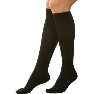 by Riese 2 Paar Reisestrümpfe Stützstrümpfe Kompressionsstrümpfe Kompressionssocken (schwarz, 43/46) - 43-46