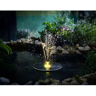 Weltbild Solar Wasserspiel mit LED, Für Pool Oder Gartenteich