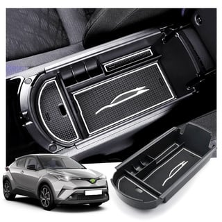 Ruiya Kompatibel mit Toyota CHR C-HR 2016-2023 Mittelkonsole Aufbewahrungsbox, C-HR Armlehne Organizer Tray Mittelarmlehne Handschuhfach Mittelkonsole Organizer C-HR Zubehör Mittelkonsole Ablagefach