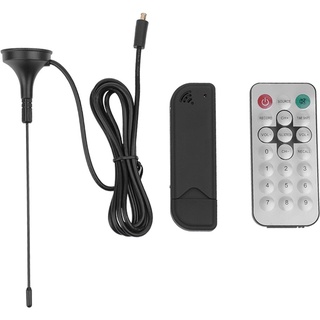 Richer-R Mini TV USB-Tuner/Receiver, USB2.0 TV Empfänger ISDB-T Digitaler TV Stick Tuner,Portable Digital USB HDTV Receiver mit Antenne Fernbedienung,für Laptop PC Schwarz