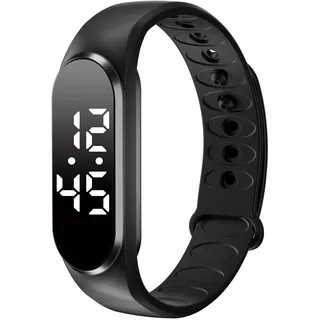 Schrittzähler Armband Herren Digital Uhr Armband Fitnessuhr ohne app und handy Schrittzähler Uhr Damen Digitale Armbanduhr Damen mit Messung des Schrittes, Kalorienverbrauchs und der Distanz, Schwarz