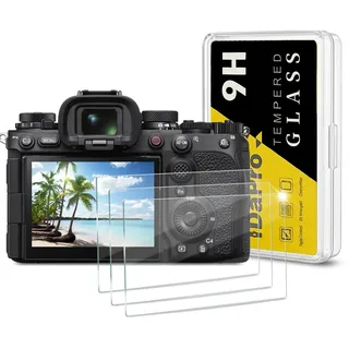 iDaPro Displayschutz für Sony Alpha A1 II, 9H Glas | 3-Pack + ABS Box. Nicht für A1. 9H Härte, Anti-Kratzer, Anti-Blase, HD-Klarheit, Einfache Installation