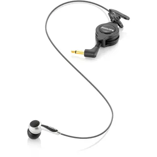 Philips LFH9162 Mikrofon zum Mitschneiden von Telefonaten, 3.5 mm, Kabellänge 1.1 m, Adpater 2.5 mm, auf 3.5 mm, schwarz