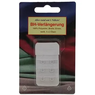 Zettl GmbH BH-Verlängerung BH Verlängerung 2 reihig 32mm weiß (Stück, 1 St), BH-Verlängerung BH-Extender BH-Verlängerungsstück BH-Erweiterung B weiß 32 mm