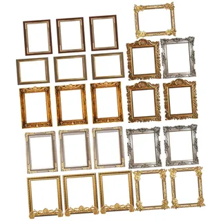 Vintage Bilderrahmen Aufkleber aus Pvc, 3 Satz für Wanddeko | Selbstklebendes Design, Leicht zu Reinigen, Minimalistischer Stil für Wohnzimmer