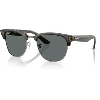 Ray-Ban Rbr0504s Clubmaster Reverse Square Sonnenbrille, Transparentes Dunkelgrau auf Gunmetal/Polarisiertes Dunkelgrau, 51 mm - 51 mm