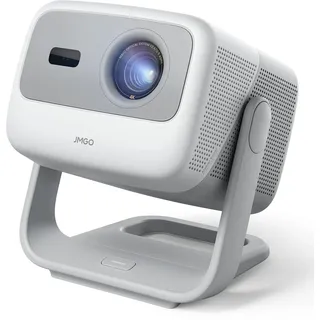 JMGO N1S 4K UHD Mini Beamer, Triple Laser Projektor, 1100 ISO Lumen, Gimbal Echtzeit Autofokus, Google TV, Netflix, 110% BT.2020, HDR10, 10W Dolby Audio, Blu-ray 3D, 200" für Aussen, Gaming, Business