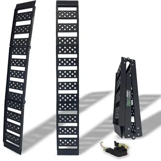 Baumarktplus TRUTZHOLM 1 x Auffahrrampe 2-fach klappbar 199cm Traglast 340 kg Alu schwarz