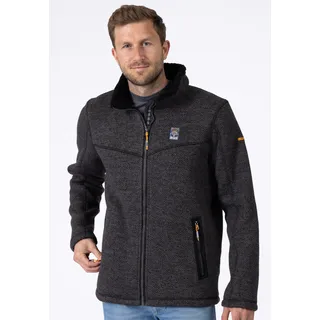 Lpo Fleecejacke LPO "James", Herren, Gr. L, anthrazit, 100% Polyester, regular fit, gerader Abschluss, Jacken Fleecejacke, mit Double-Face Fleece