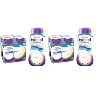 Fortimel® 1.5 kcal Vanille – Hochkalorische Trinknahrung mit allen wichtigen Nährstoffen, Vitaminen, Mineralien und Spurenelementen – 300 kcal und 12 g Eiweiß pro Flasche – 4 x 200 ml (Packung mit 2)