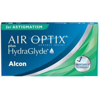 Alcon Air Optix plus HydraGlyde for Astigmatism (3er Packung) Monatslinsen +2.5 dpt, Zyl. -2.25, Achse 180, ° & BC 8.7)