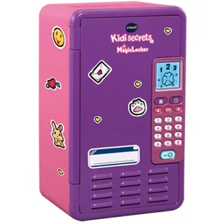 VTech KidiSecrets Magic Locker Rosa, interaktiver Safe mit Geheimcode, inklusive 3 Lernspiele, Aufkleber zur Personalisierung des Lockers, italienische Sprache, Batterien im Lieferumfang enthalten, 6