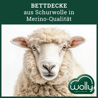 WOLLY 4-Jahreszeiten-Bettdecke, ''MEDIUM'' in Naturweiß | Gr.: 155 x 220 cm,