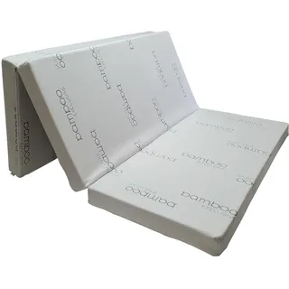 Natalia Spzoo 3-teilige Faltmatratze Klappmatratze mit Schaumstoffkern und abnehmbarem Bezug (190 x 90 x 8cm)