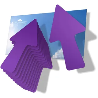 imaggge.com 12 Pfeile - Lila - Signal- und Orientierungsaufkleber - Innen und Außen - Richtungen, Pfeilstrecke, Wegweiser