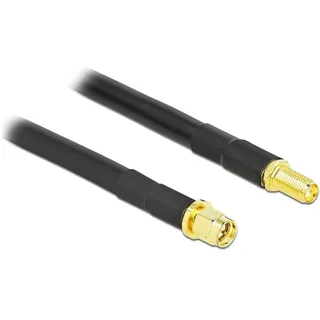 DeLock SMA Stecker zu SMA Buchse Antennenkabel 7,5 m Schwarz