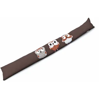 heimtexland ® Zugluftstopper Windstopper Fenster Kissen Türdichtung Fensterdichtung dekorativ Bedruckt mit 46% Sandfüllung OPTIMALE ABDICHTUNG Deko Geschenk Fensterkissen Typ378 Eulen