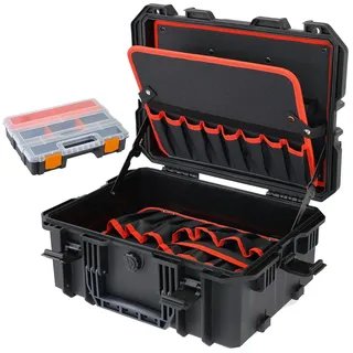 HMF Outdoor Werkzeugkoffer leer 46,5 x 36 x 20,5 cm schwarz