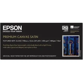 Epson Premium Canvas Satin 111,8 cm hochglänzend 350 g/m2 1 Rolle