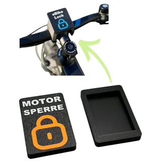 Schutzkappe für Bosch eBike Displayhalter Abdeckung Schutz für Kontakte KIOX 300 KIOX 500 (MotorSperre_Orange)