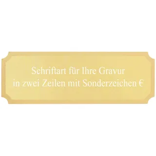 pokalspezialist Gravurplatte Gold 40 x 15 mm Gravurschild für Pokale mit Wunschgravur - jetzt selbst gestalten