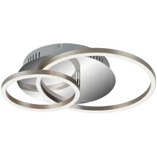 Briloner LED Deckenleuchte 39 cm aluminium-chrom