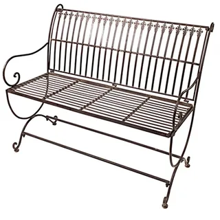 DR-060 GARTENBANK ANTIK Nostalgie LANDHAUSSTIL NEU GARTENMÖBEL Metall Park Bank Eisen