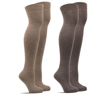 Frostfighter Damen Thermo - Overknees (2x Paar) Thermosocken gefütterte dicke Winter - Overknees Vollfrottee Innenfutter - 39-42