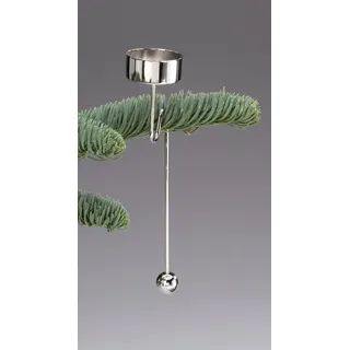 Christbaumkerzenhalter 20 cm 1 STK für Teelichter Silber
