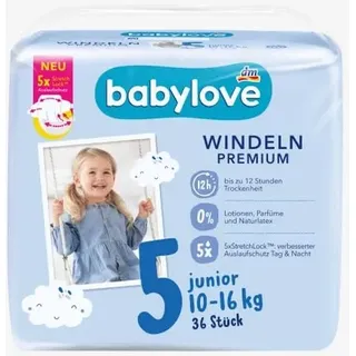 babylove Windeln Premium Gr. 5, Junior,10-16 kg, 36 Stück