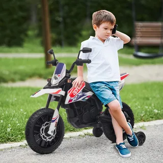aiyaplay Elektro-Kindermotorrad 12V weiß (1-tlg)