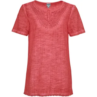 Baumwoll-Bluse, koralle, 50