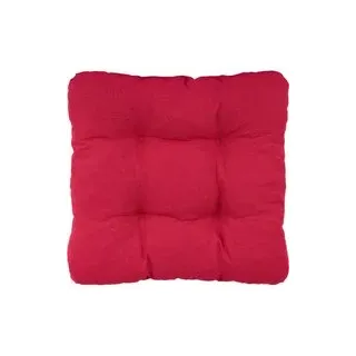 Sitzkissen rot Polyester-Mischgewebe B/H/L: ca. 38x8x38 cm - rot
