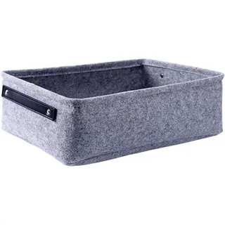 Crediri Aufbewahrungskorb aus Filz, Aufbewahrungsbehälter mit Griff, würfelförmige Organizer-Box für Schlüssel, Kosmetik, Spielzeug,