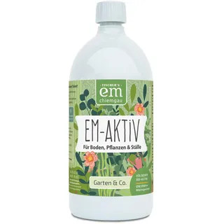 EM-Chiemgau Effektive Mikroorganismen EM-aktiv Bodenaktivator Wurzelaktivator [Anwendungsfertig] Flüssiger Kompostbeschleuniger & Bodenhilfsstoff für Pflanzen, Obst & Gemüse - 1 L