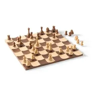 Umbra Brettspiel 377601-656, Wobble Schach Set, ab 8 Jahre, 2 Spieler
