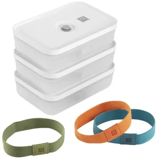 Zwilling 36801-322-0 Vakuum Lunchboxset Größe L flach 6-teilig aus Kunststoff,
