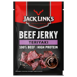 Jack Link's Jack Links Beef Jerky 12 x 60 g Beutel, Teriyaki – Funktionelle Lebensmittel Einheitsfarbe 0,72 kg