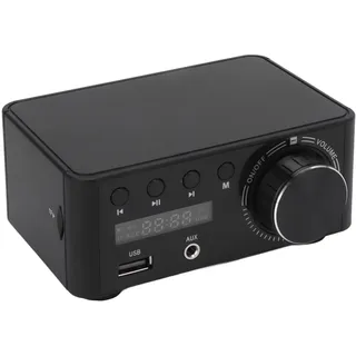 UPALDHOU Mini 5.0 Power Amplifier 80WX2 HiFi Stereo-Audioempfänger mit U-Disk-Player-Fernbedienung für Passive Lautsprecher zu Hause