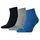 Quarter Plain 3er blue/grey melange 39-42