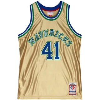 Mitchell & Ness NBA 75th Anniversary Swingman Jersey - #41 D. Nowitzki - Dallas Mavericks, Gold, S - S