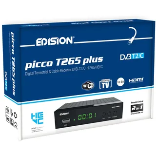 Edision Picco T265 DVB-T2/C Kabel-Receiver schwarz