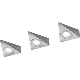 Trio LED-Unterbauleuchten 3er-Set Nickel matt