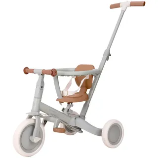 Little Dutch 4-in-1 Dreirad mit Schubstange Laufrad - grün