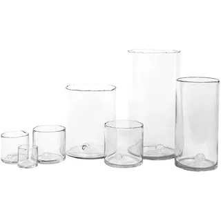 Glas-Zylinder mit Boden klar h 10 cm, d 11 cm